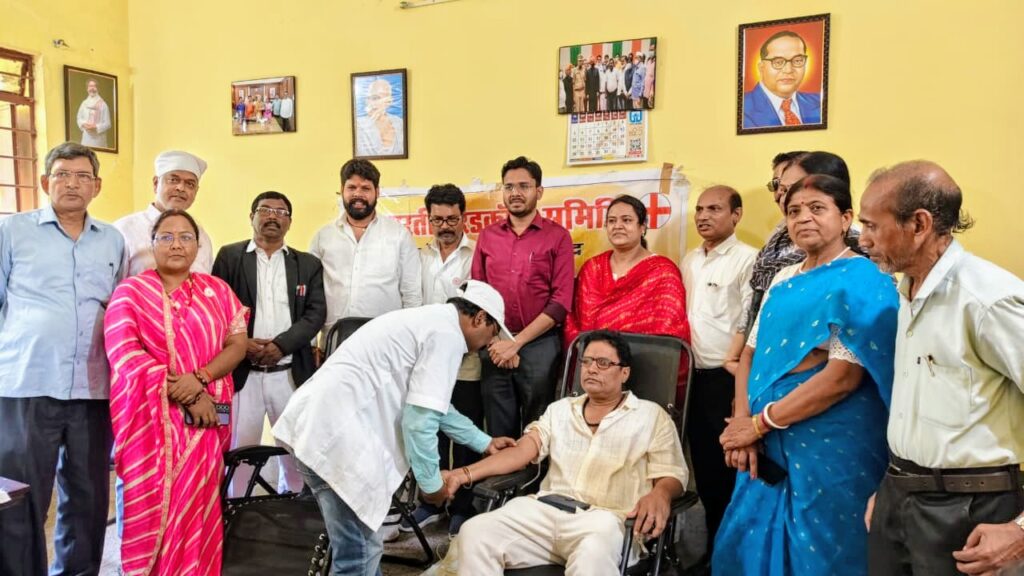 Organization of blood donation camp on World Red Cross Day.