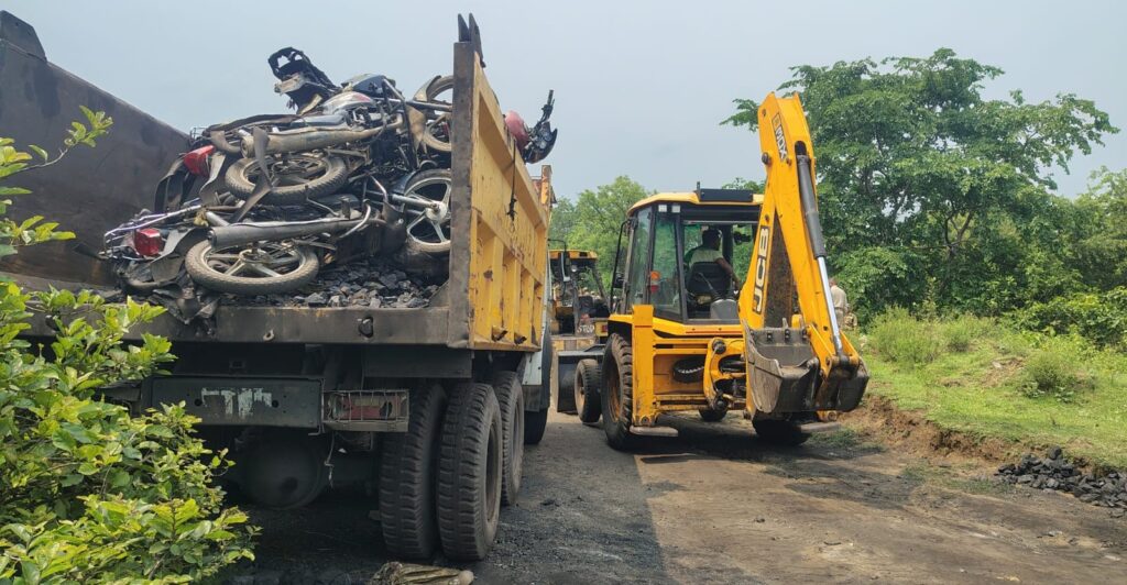20 tonnes of illegal coal and 12 bikes seized.