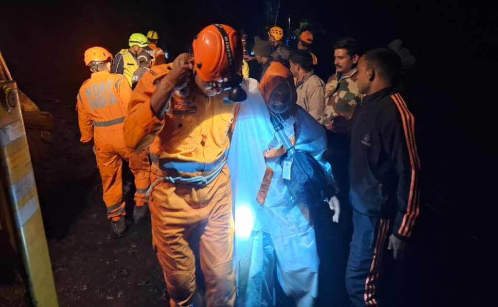 Thousands of devotees were rescued safely through the rescue operation that continued throughout the night.