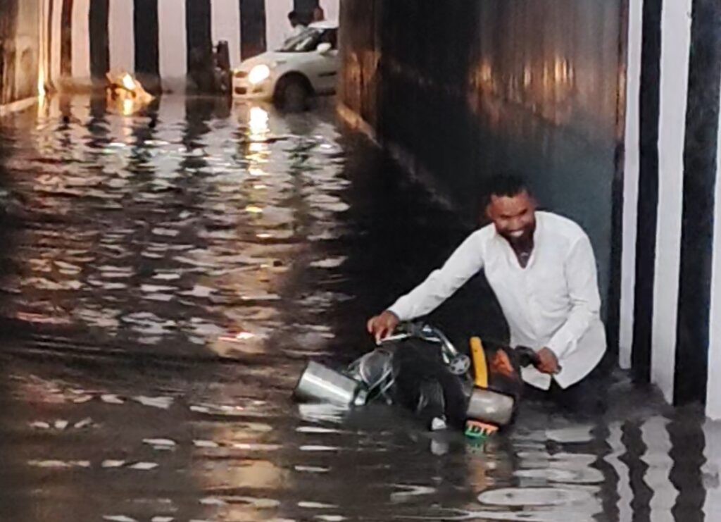 Poor drainage system and poor infrastructure exposed in the underpass bridge.