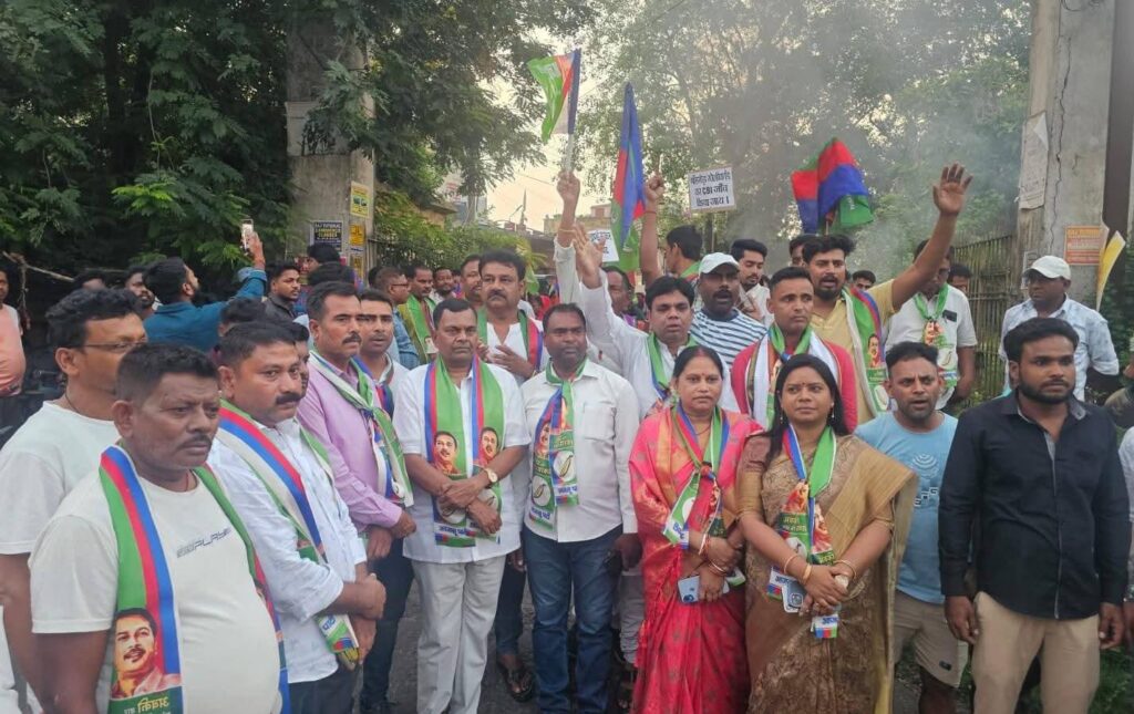 AJSU staged a protest with a massive torchlight procession and demanded a CBI inquiry.