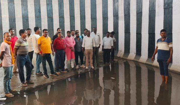 Villagers worried due to water logging in underpass bridge, MP representative Subhash Ravani inspected.