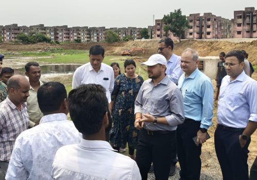 Deputy Commissioner Aditya Ranjan visited Belgadia Township.