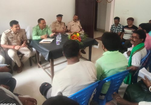 Peace Committee meeting organized in Borio police station premises regarding Eid Ul Azha festival.