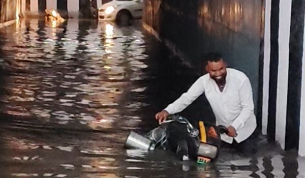 Poor drainage system and poor infrastructure exposed in the underpass bridge.