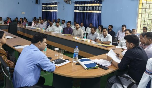 Review of various schemes conducted in Block Office Govindpur under the chairmanship of Deputy Commissioner.