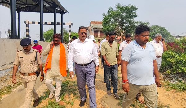 Dhanbad DRM inspected underpass bridge