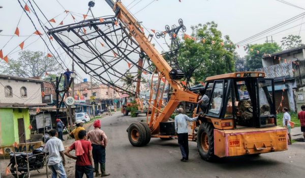 Closed ropeway structure removed in Jamadoba